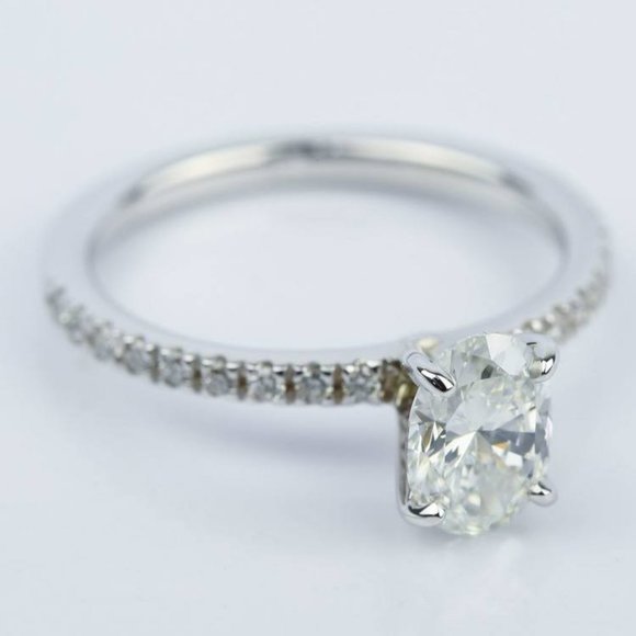 IGI 0.70 Ct Oval Lab Grown Diamond Engagement Ring - Picture 3 of 4